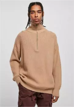 Толстовка Urban Classics Half Zip, цвет unionbeige
