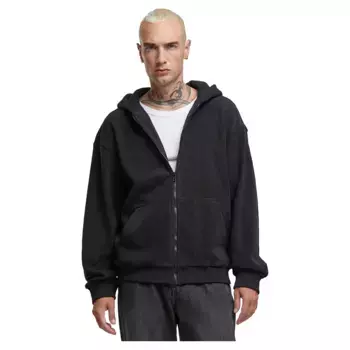 Толстовка Urban Classics Jaquard Velvet full zip, черный