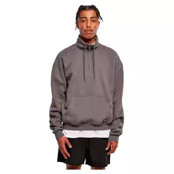 Толстовка Urban Classics Organic Drawstring half zip, серый