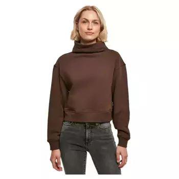 Толстовка Urban Classics Organic Short High Neck, коричневый