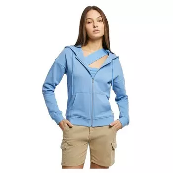 Толстовка Urban Classics Organic Terry Full Zip, синий