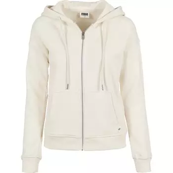 Толстовка Urban Classics Organic Terry Zip Big, белый