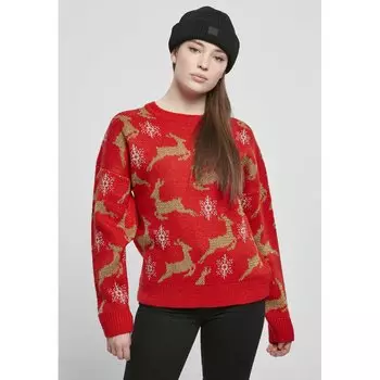 Толстовка Urban Classics Oversized Christmaser, красный