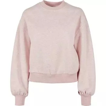 Толстовка Urban Classics Oversized Col Rond Big, розовый