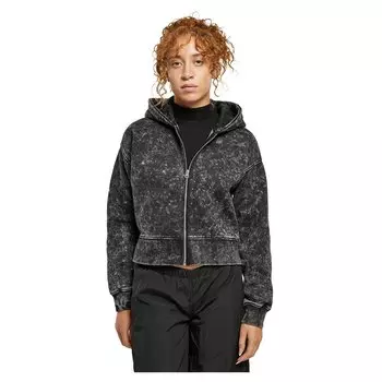 Толстовка Urban Classics Oversized Towel Washed Full Zip, черный
