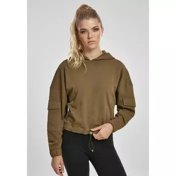 Толстовка Urban Classics Short Worker Hooded, зеленый