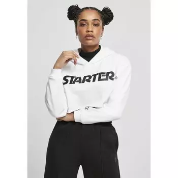 Толстовка Urban Classics Starter Cropped Hooded, белый