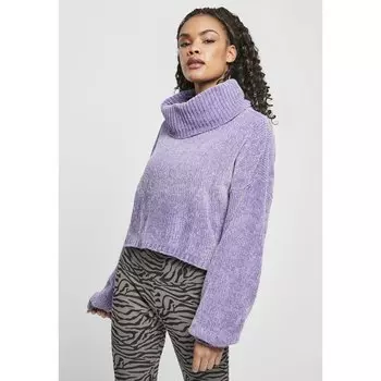 Толстовка Urban Classics Turtleneck Chenille, фиолетовый