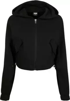 Толстовка URBAN CLASSICS " Urban Classics Ladies Short Worker Zip Hoody", черный