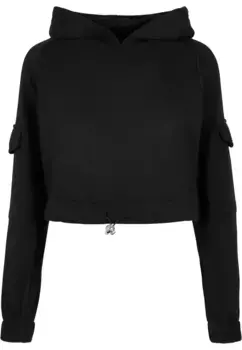 Толстовка URBAN CLASSICS " Urban Classics Ladies Short Worker Hoody", черный