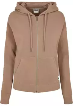 Толстовка URBAN CLASSICS " Urban Classics Women's Ladies Organic Terry Zip Hoody", коричневый