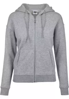 Толстовка URBAN CLASSICS " Urban Classics Women's Ladies Classic Zip Hoody", серый