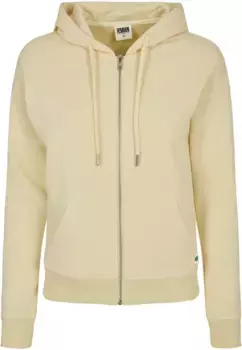 Толстовка URBAN CLASSICS " Urban Classics Women's Ladies Organic Terry Zip Hoody", желтый