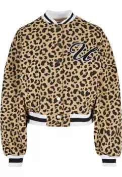 Толстовка URBAN CLASSICS "Женская женская толстовка Urban Classics AOP Oversized College Sweat Jacket", цвет Unionbeigeleo/Black