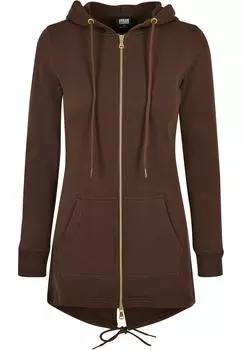 Толстовка Urban Classics Zip Kapuzenpullover, коричневый