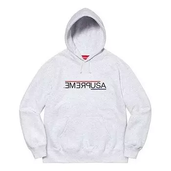 Толстовка usa hooded sweatshirt 'grey black' Supreme, серый