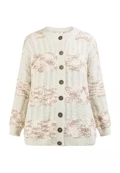 Толстовка usha FESTIVAL Damen Strickjacke Mit Knpfen, кремовый