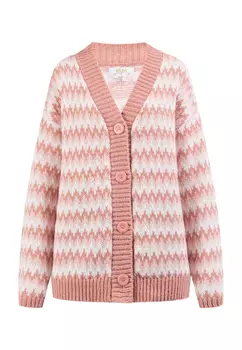 Толстовка usha FESTIVAL Strickjacke Mit Knpfen, цвет Rosa Mehrfarbig