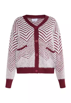 Толстовка usha WHITE LABEL Cardigan, цвет Dunkelkirschrot Weiss