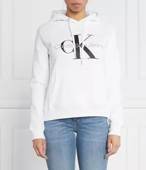 Толстовка утепленная Calvin Klein Jeans Regular Fit, белый