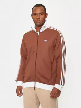 Толстовка узкого кроя Adidas, коричневый