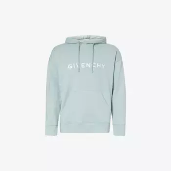 Толстовка узкого кроя из хлопкового джерси с логотипом Givenchy, синий