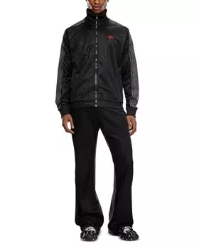 Толстовка узкого кроя на молнии Diesel S-Locker, черный