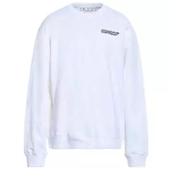 Толстовка узкого кроя с ярким логотипом Blur Off-White, белый
