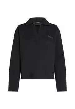 Толстовка V-NECK KARL LAGERFELD, черный