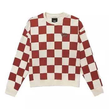 Толстовка Vans Grid Round Neck Pullover Couple Style Red VN0A5H98YTW, красный