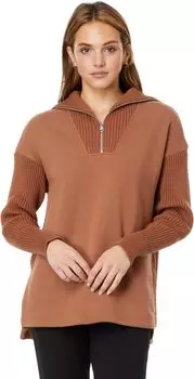 Толстовка Varley Owens 1/2 Zip Sweat, цвет Carob Brown
