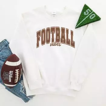 Толстовка Varsity Football Vibes Simply Sage Market