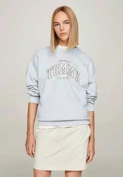 Толстовка Varsity Logo Relaxed Fit Tommy Jeans, цвет breezy blue