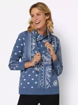 Толстовка "Вдохновение" Inspirationen, цвет Jeansblau-Ecru-Bedruckt