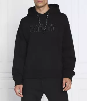 Толстовка Versace Jeans Couture с капюшоном, черный
