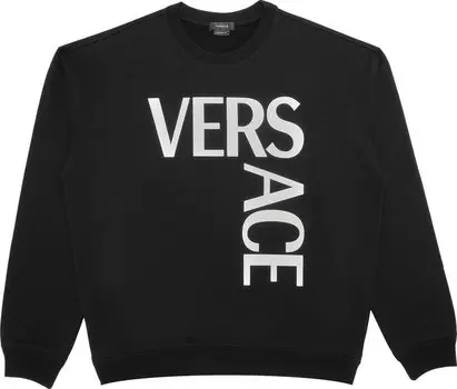 Толстовка Versace Logo Sweatshirt 'Black', черный