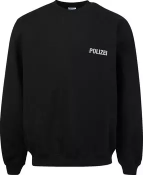 Толстовка Vetements Polizei Sweatshirt 'Black', черный