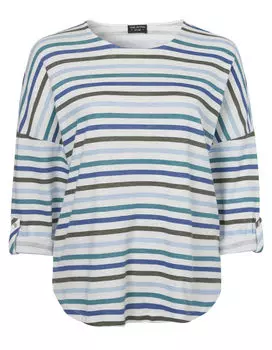 Толстовка VIA APPIA DUE Pullover Modisches Langarmshirt mit berschnittenen Schultern, цвет khaki multicolor