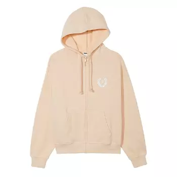 Толстовка Victoria's Secret Pink Everyday Fleece Relaxed Full-zip, светло-бежевый