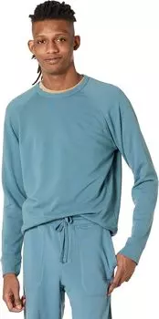 Толстовка Vince Long Sleeve Garment Dye Crew, цвет Washed Malibu Water
