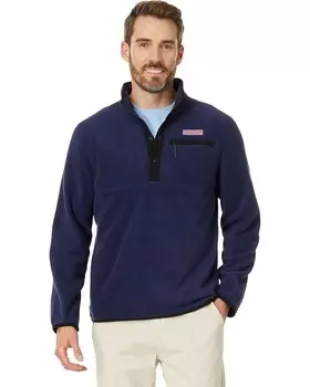 Толстовка Vineyard Vines Harbor Fleece Quarter-Snap, цвет Nautical Navy