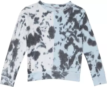 Толстовка Vintage Havana Tie-Dye Color-Block Long Sleeve Crew Neck, цвет Stormy