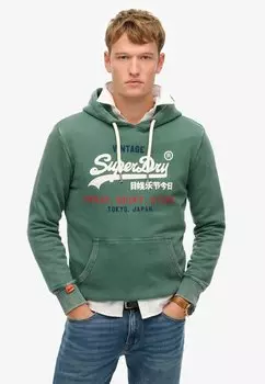 Толстовка VINTAGE LOGO CALI - Hoodie Superdry, зеленый