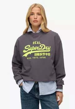 Толстовка VINTAGE LOGO LOOSE CREW Superdry, серый