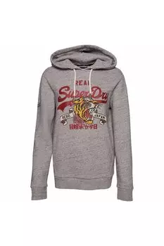 Толстовка Vintage Narrative с карманом-кенгуру Superdry, серый