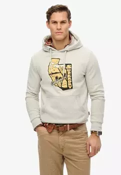 Толстовка VINTAGE TRAVEL Superdry, светло-серый
