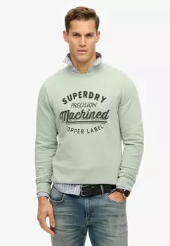 Толстовка VINTAGE WASH CREW Superdry, зеленый