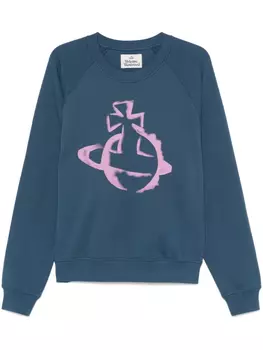 Толстовка Vivienne Westwood Stencil Orb, синий