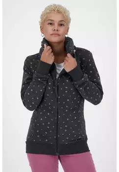 Толстовка ВивианАК, воротник стойка, минимальный принт, женский ALIFE AND KICKIN, цвет Moonless Mel