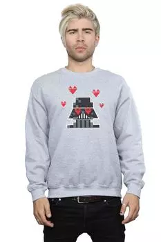 Толстовка «Влюбленный Вейдер Валентина» Star Wars, серый